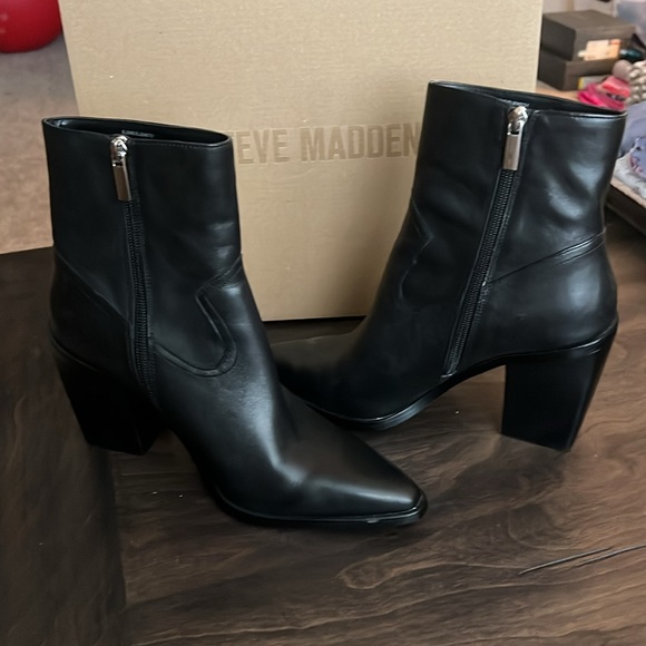Steve Madden black elene leather boot - Picture 6 of 7
